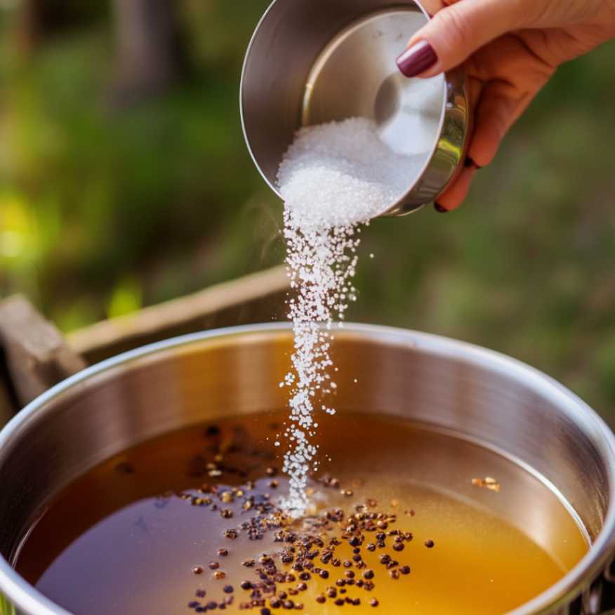Salt is the main ingredient in a brine, with seasonings like this Cajun spice blend added to boost flavor.