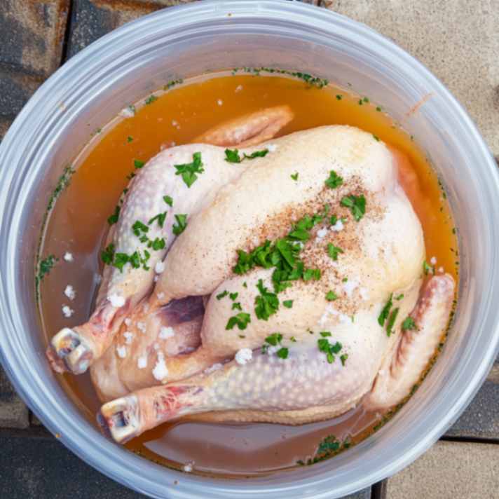 Our Cajun brine combines bold Cajun spices, garlic, Creole mustard, and a splash of lemon for a bright, zesty kick.