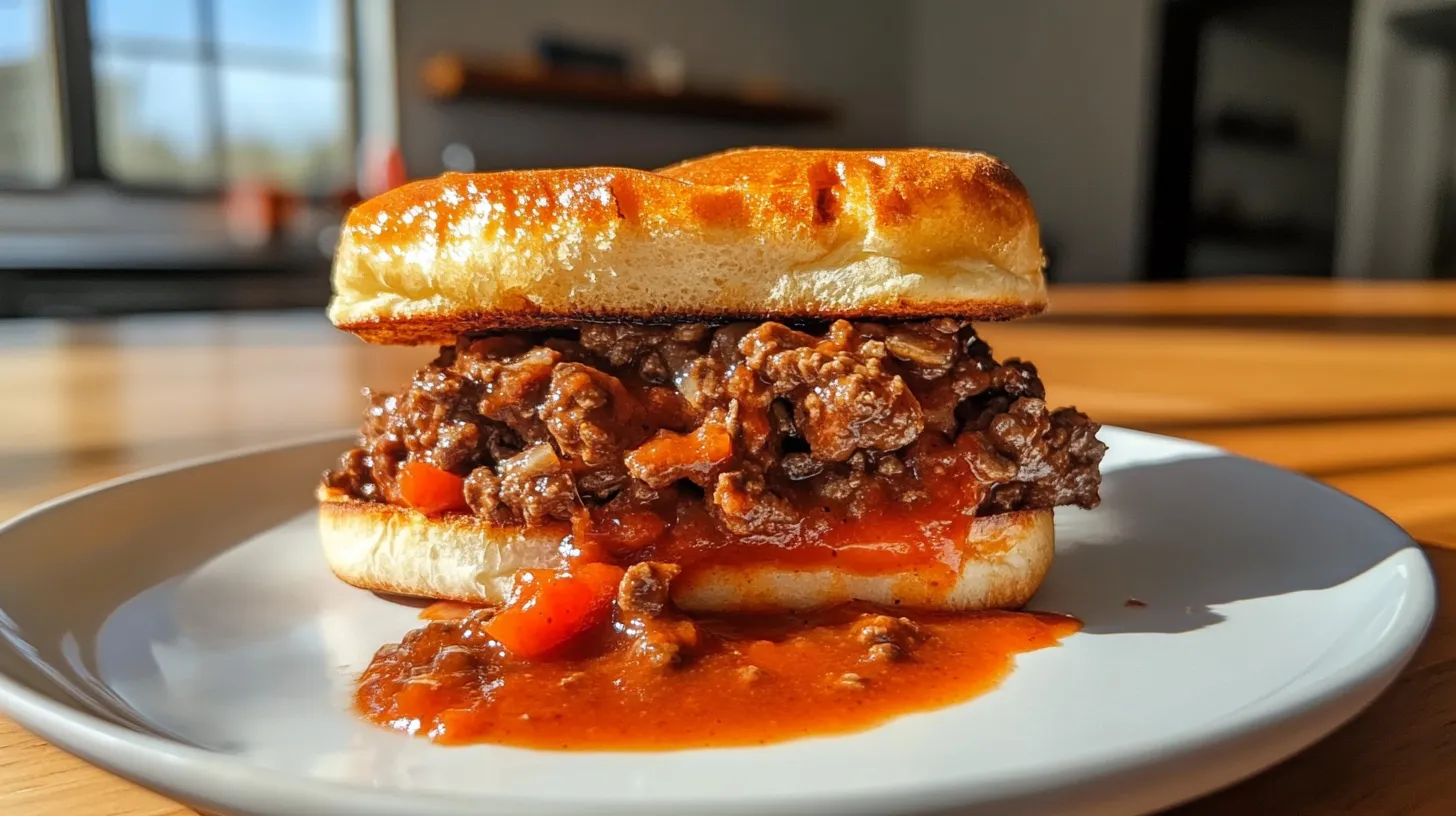 homemade Sloppy Joe sandwich