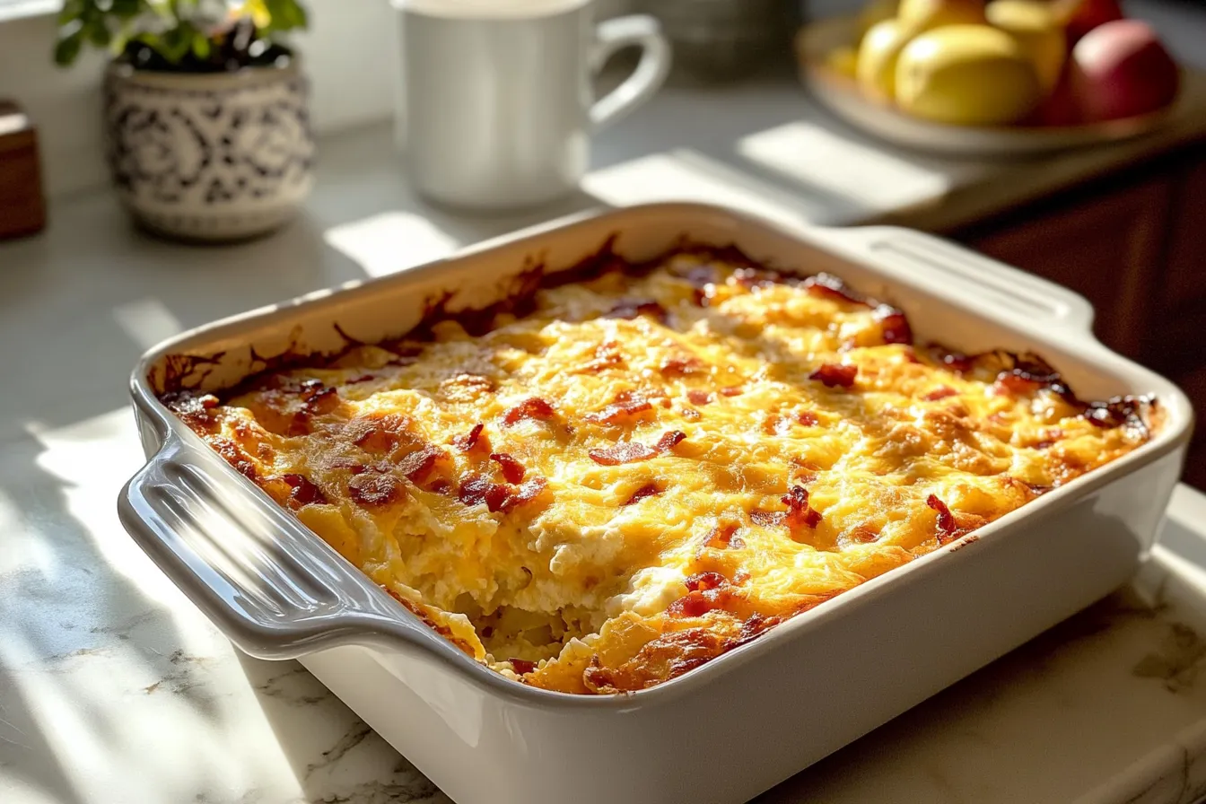 What is a breakfast casserole made of?