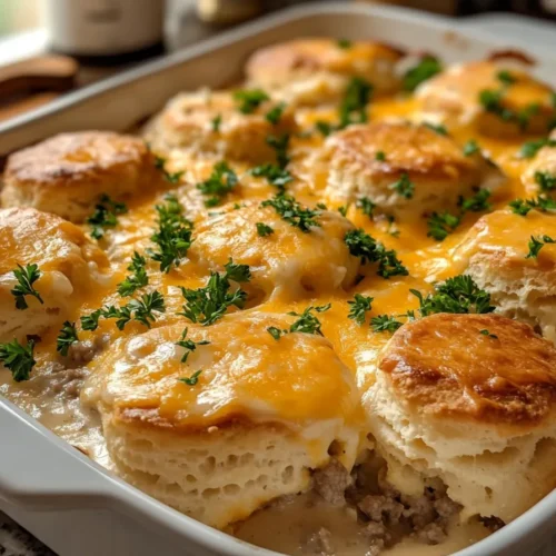 Biscuits and Gravy Casserole