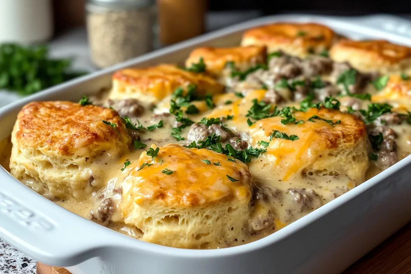 Biscuits and Gravy Casserole