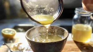 Strain and Add Extras for lemon balm tea