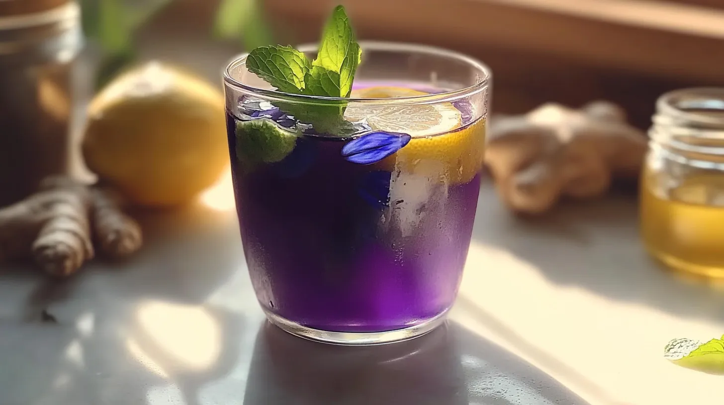 A glass cup of vibrant Brazilian Mounjaro Drink Recipe