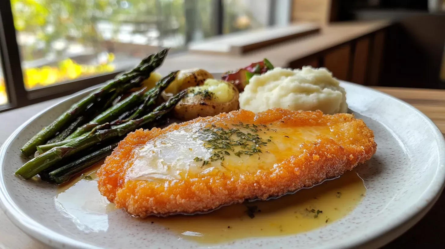 pan-seared orange roughy fillet with lemon herb butter