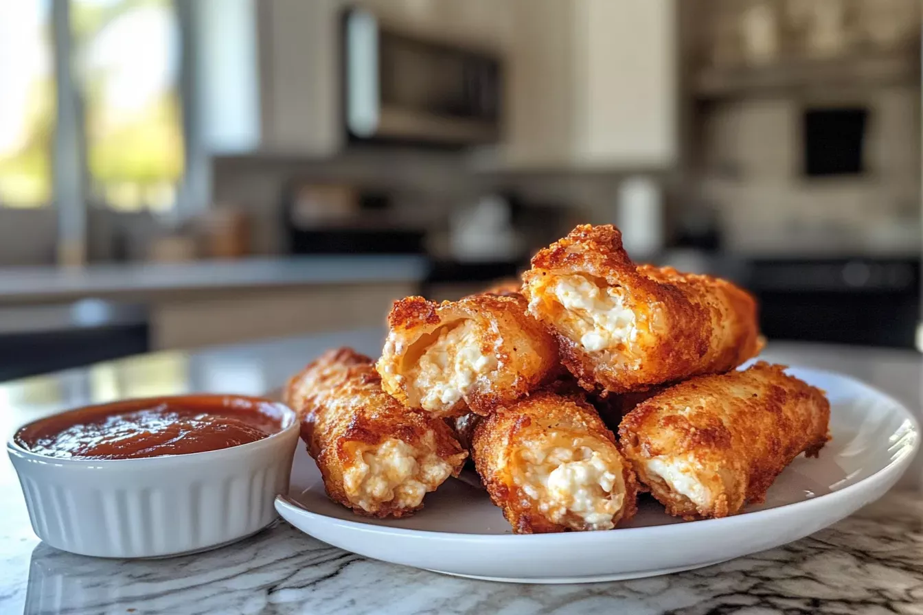Crispy Stuffed Ziti Fritta with Marinara Dipping Sauce