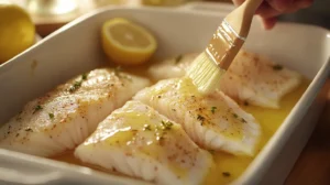 cook brushing melted butter
