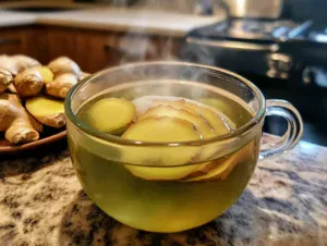 Steeping the Tea & Adding Ginger , Natural Mounjaro Recipe