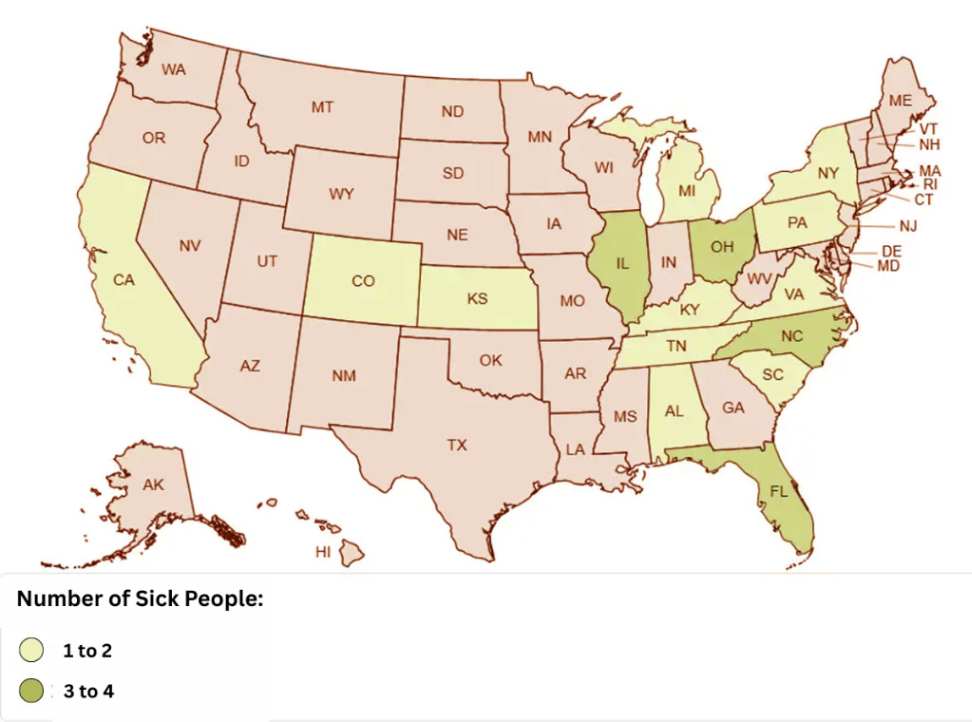 Affected States and Distribution