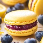 Lemon Blueberry Macarons