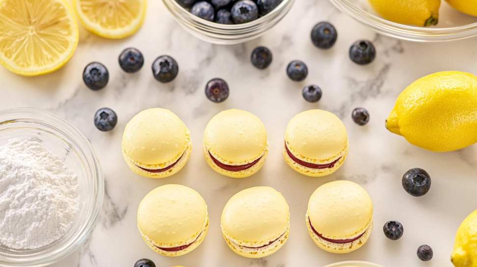 Lemon Blueberry Macarons ingredients